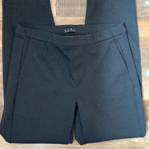 Trouser pants, pull on slacks stretch crop grey pin stripe office Siren y2k